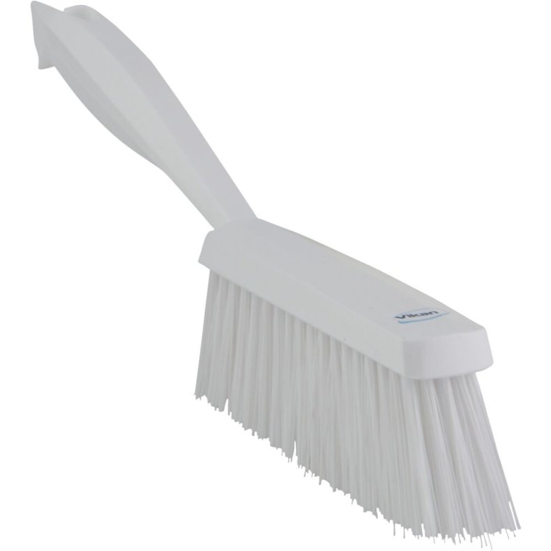 H�ndkost, Vikan, 33x3,5x11cm, hvid, polyester/PP/rustfrit st�l, medium *Denne vare tages ikke retur*