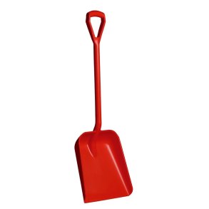 Skovl, Vikan, 103,5x34,6x14cm, r�d, PP, kort skaft, stort, dybt blad *Denne vare tages ikke retur*