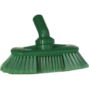 Drejeledsb�rste med vandgenneml�b, Vikan, gr�n, polyester/PP/rustfrit st�l, 24 cm, bl�d, spaltet *Denne vare tages ikke retur*