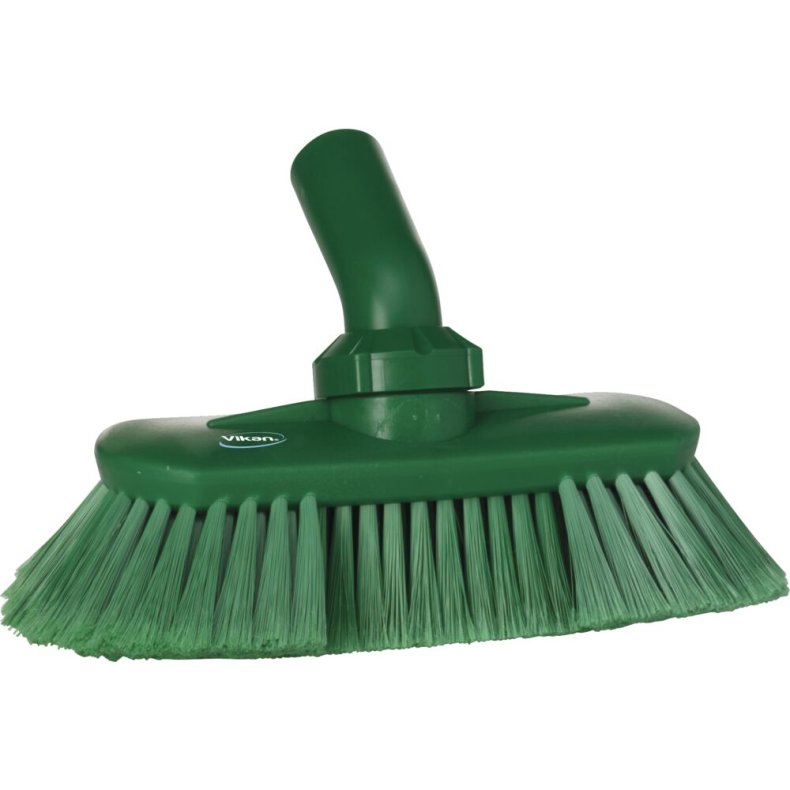 Drejeledsb�rste med vandgenneml�b, Vikan, gr�n, polyester/PP/rustfrit st�l, 24 cm, bl�d, spaltet *Denne vare tages ikke retur*