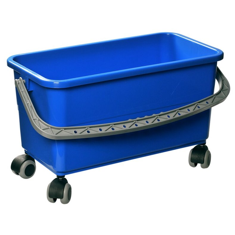 Moppeboks, Tina Trolleys, 600x310x350mm, 22 l, bl�, plast/PP, med hank og hjul