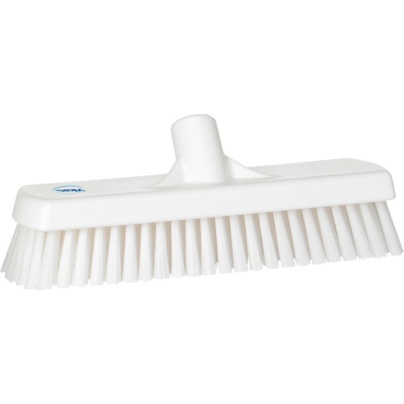 Gulv- og v�gvaskeb�rste, Vikan, 30,5x8,5x11cm, hvid, polyester/PP/rustfrit st�l, 30,5 cm, stiv