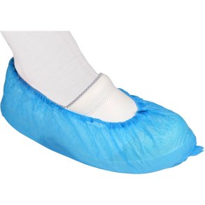 Overtr�kssko, ABENA, XL, 41x15cm, 30 micron, bl�, LDPE, usteril, engangs