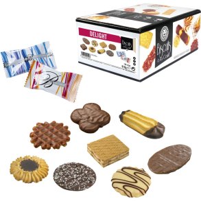 Sm�kager, Delight Mix, enkeltindpakket, 120 stk., 810 g