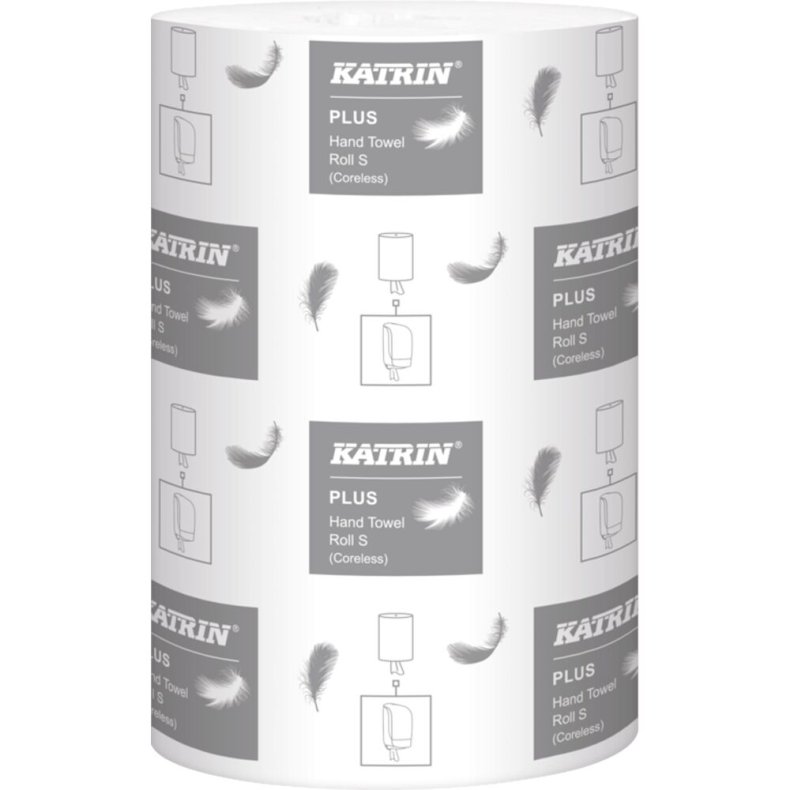 H�ndkl�derulle, Katrin Plus, 1-lags, Mini, 110m x 20,5cm, �13cm, hvid, nyfiber, uden hylse