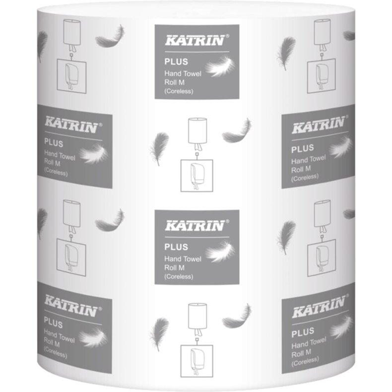 H�ndkl�derulle, Katrin Plus, 1-lags, Midi, 280m x 20,5cm, �19cm, hvid, nyfiber, uden hylse