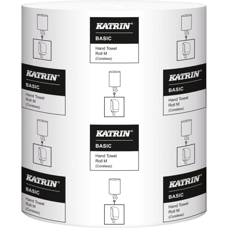 H�ndkl�derulle, Katrin Basic, 1-lags, Midi, 300m x 20,5cm, �19cm, ubleget, genanvendt papir, uden hylse