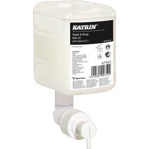 H�r og bodyshampoo, Katrin, 500 ml, med parfume,0,6 ml pr. dosering