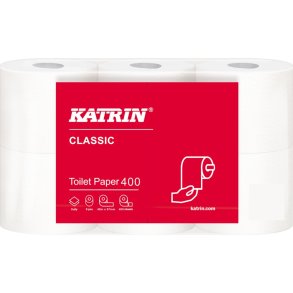 Toiletpapir, Katrin Classic, 2-lags, 48m x 9,8cm, �11,8cm, hvid, blandingsfibre