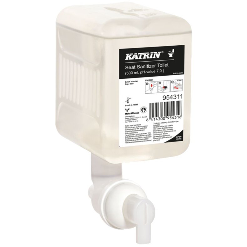 Toilets�de desinfektionsskum, Katrin, 500 ml, refill,0,4 ml pr. dosering