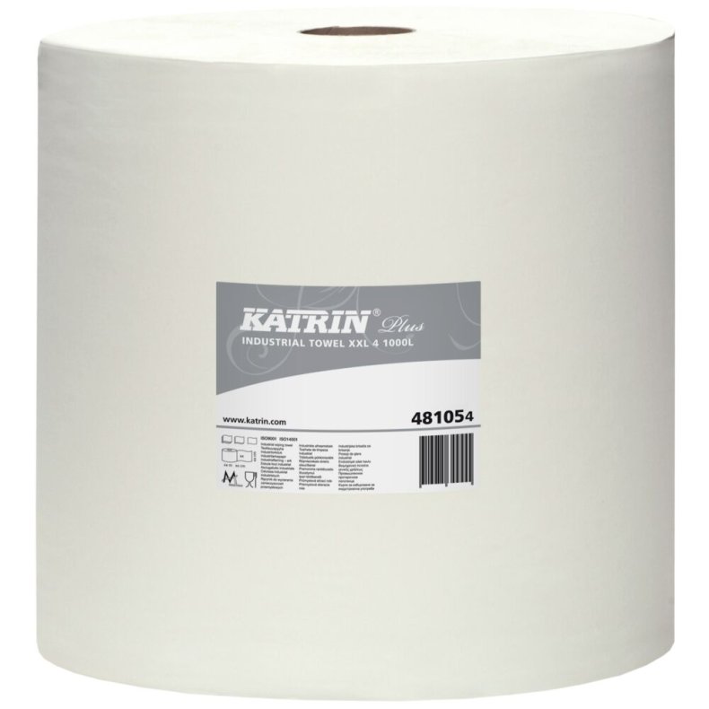 V�rkstedsrulle, Katrin Plus, 4-lags, 360m x 38cm, �36cm, hvid, nyfiber *Denne vare tages ikke retur*