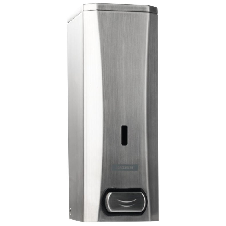 Dispenser, Katrin, 1000 ml, gr�, rustfrit st�l, til skums�be *Denne vare tages ikke retur*