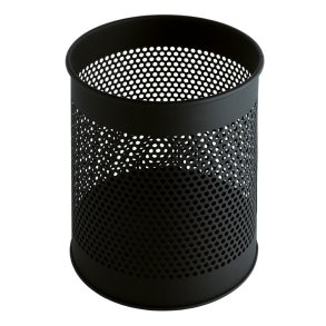 Papirkurv, V-Part, sort, st�l, 15 l *Denne vare tages ikke retur*