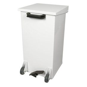 Pedalspand, Carro-Line Mobile Carro-Kick, hvid, epoxylakeret aluminium, 110 l, med soft close l�g, ildd�mpende