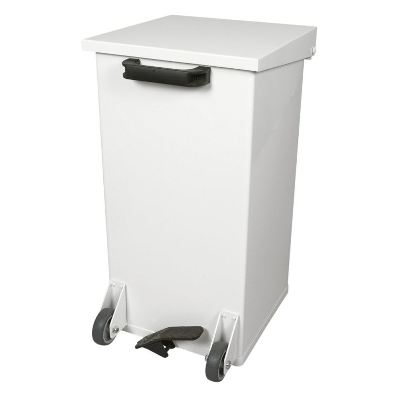 Pedalspand, Carro-Line Mobile Carro-Kick, hvid, epoxylakeret aluminium, 110 l, med soft close l�g, ildd�mpende