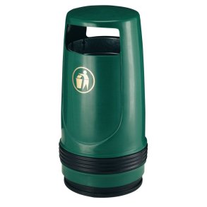 Affaldsspand, Merlin, gr�n, PP, 90 l, udend�rs, med inderspand i metal, n�gle, UV-resistent, til tungt affald og udend�rs, forberedt til jordmontering inkl. materiale til montering *Denne vare tages ikke retur*