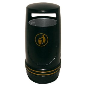 Affaldsspand, Merlin, sort, PP, 90 l, udend�rs, med inderspand i metal, n�gle, UV-resistent, til tungt affald og udend�rs, forberedt til jordmontering inkl. materiale til montering *Denne vare tages ikke retur*
