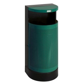 Affaldsspand, V-Part, gr�n, st�l, 60 l, med inderspand i metal, til udend�rs, ildd�mpende, forberedt til jordmontering *Denne vare tages ikke retur*