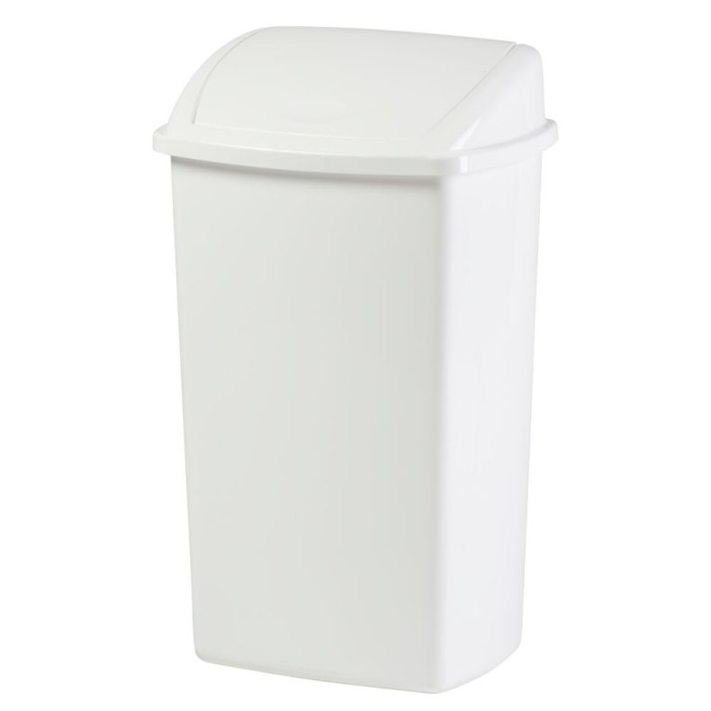 Affaldsspand, V-Part, hvid, plast, 50 l, med sving l�g, forberedt til v�gmontering