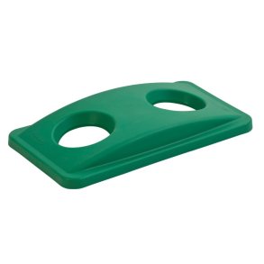 L�g, Rubbermaid Slim Jim, gr�n, PE, med 2 huller, til kildesortering af flasker, d�ser og kopper/glas *Denne vare tages ikke retur*