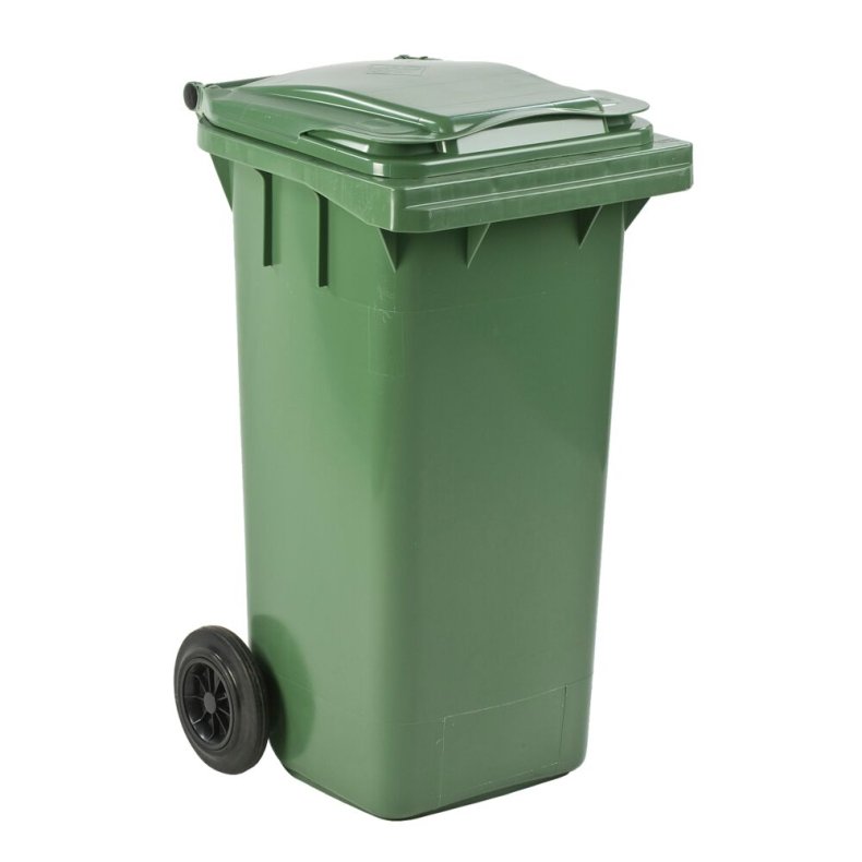 Affaldscontainer, ESE, gr�n, HDPE/plast, 120 l, UV-resistent, til tungt affald og udend�rs *Denne vare tages ikke retur*