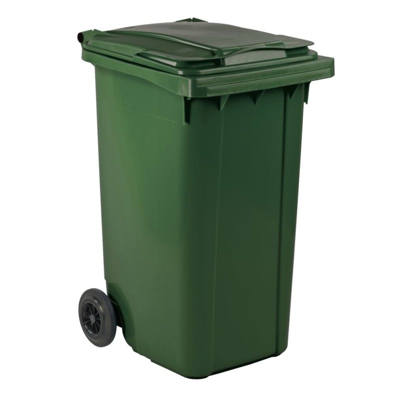 Affaldscontainer, ESE, gr�n, HDPE/plast, 240 l, UV-resistent, til tungt affald og udend�rs *Denne vare tages ikke retur*
