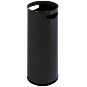 Paraplyspand, sort, metal, med inderspand i plast, og h�ndgreb *Denne vare tages ikke retur*