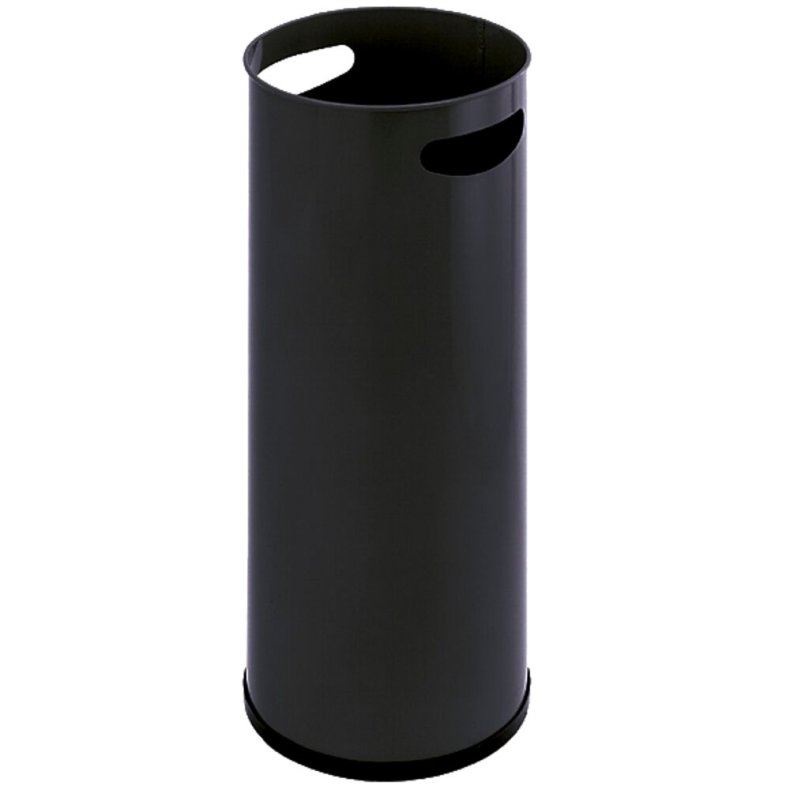 Paraplyspand, sort, metal, med inderspand i plast, og h�ndgreb *Denne vare tages ikke retur*