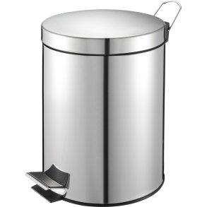 Pedalspand, V-Part, gr�, st�l, 5 l, med inderspand i plast