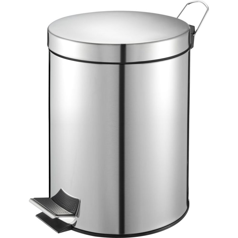 Pedalspand, V-Part, gr�, st�l, 5 l, med inderspand i plast