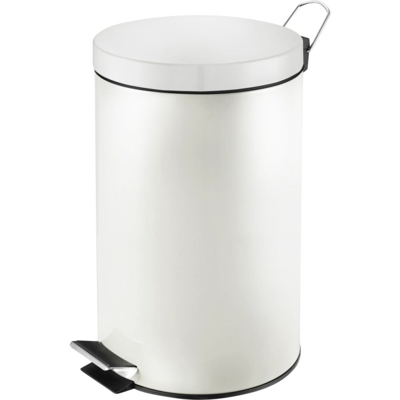 Pedalspand, V-Part, hvid, st�l, 12 l, med inderspand i plast