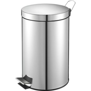 Pedalspand, V-Part, gr�, st�l, 12 l, med inderspand i plast