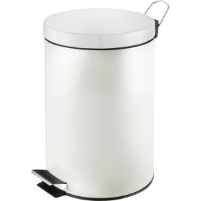 Pedalspand, V-Part, hvid, st�l, 20 l, med inderspand i plast *Denne vare tages ikke retur*