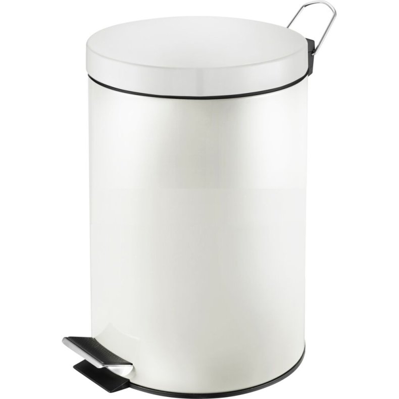 Pedalspand, V-Part, hvid, st�l, 20 l, med inderspand i plast *Denne vare tages ikke retur*