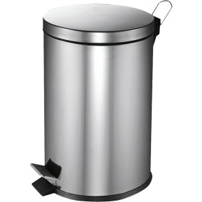 Pedalspand, V-Part, gr�, st�l, 20 l, med inderspand i plast