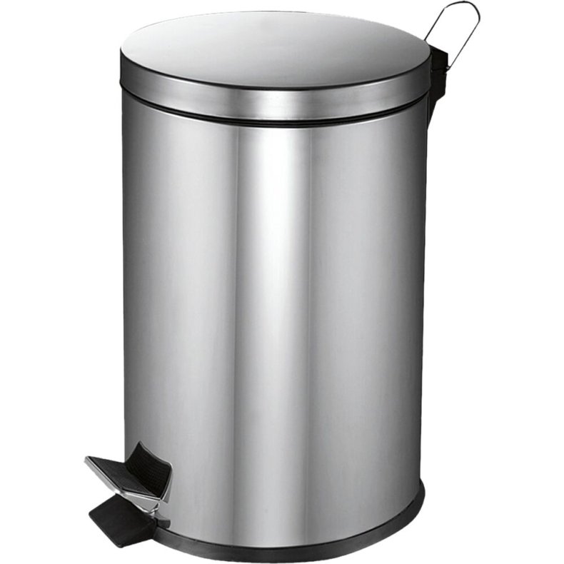Pedalspand, V-Part, gr�, st�l, 20 l, med inderspand i plast