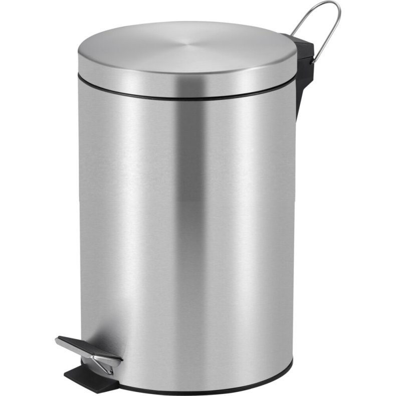 Pedalspand, V-Part, st�l mat, st�l, 20 l, med inderspand i plast