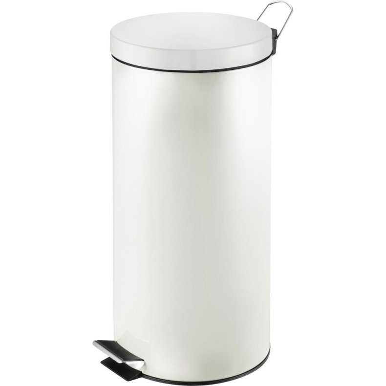 Pedalspand, V-Part, hvid, st�l, 30 l, med inderspand i plast