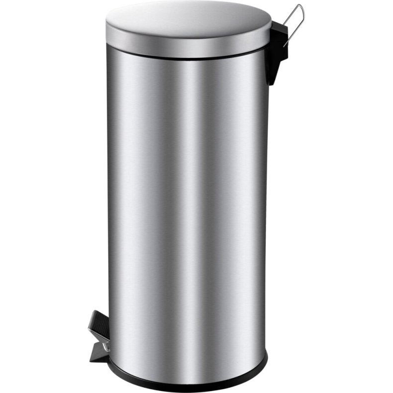 Pedalspand, V-Part, gr�, st�l, 30 l, med inderspand i plast