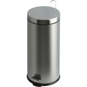 Pedalspand, V-Part, st�l mat, st�l, 30 l, med inderspand i plast