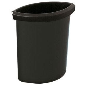 Indsats, V-Part, sort, plast, 6 l, til rund papirkurv, kildesortering *Denne vare tages ikke retur*