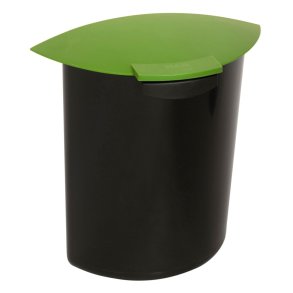 Indsats, V-Part, gr�n, plast, 6 l, med l�g, til rund papirkurv, kildesortering