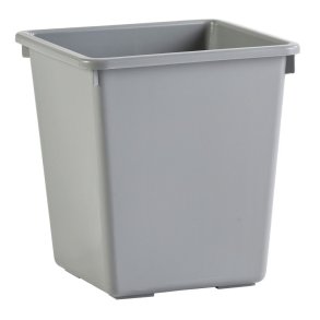 Papirkurv, V-Part, gr�, plast, 27 l, kildesortering mulig, til tungt affald