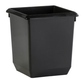 Papirkurv, V-Part, sort, plast, 21 l, kildesortering mulig, til tungt affald *Denne vare tages ikke retur*