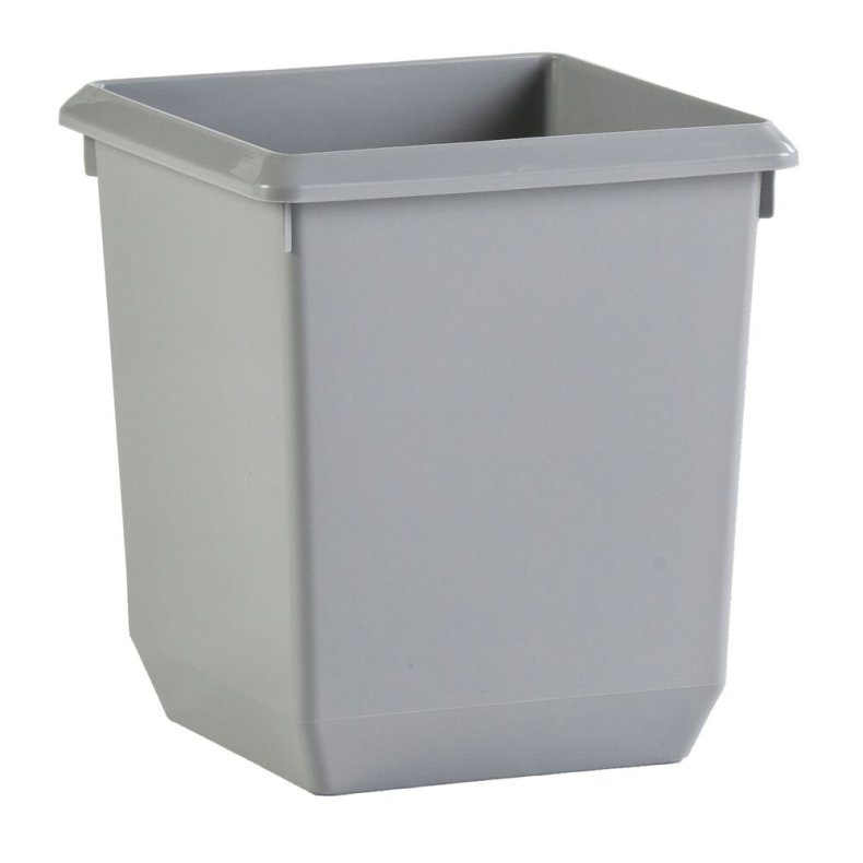 Papirkurv, V-Part, gr�, plast, 21 l, kildesortering mulig, til tungt affald