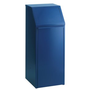 Affaldsspand, V-Part, bl�, galvaniseret st�l/pulverlakeret st�l, 70 l, med inderspand i metal, ildd�mpende