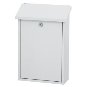 Postkasse, Toledon, 12x27x40cm, hvid, pulverlakeret st�l *Denne vare tages ikke retur*