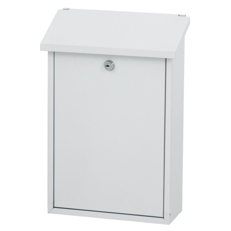 Postkasse, Toledon, 12x27x40cm, hvid, pulverlakeret st�l *Denne vare tages ikke retur*