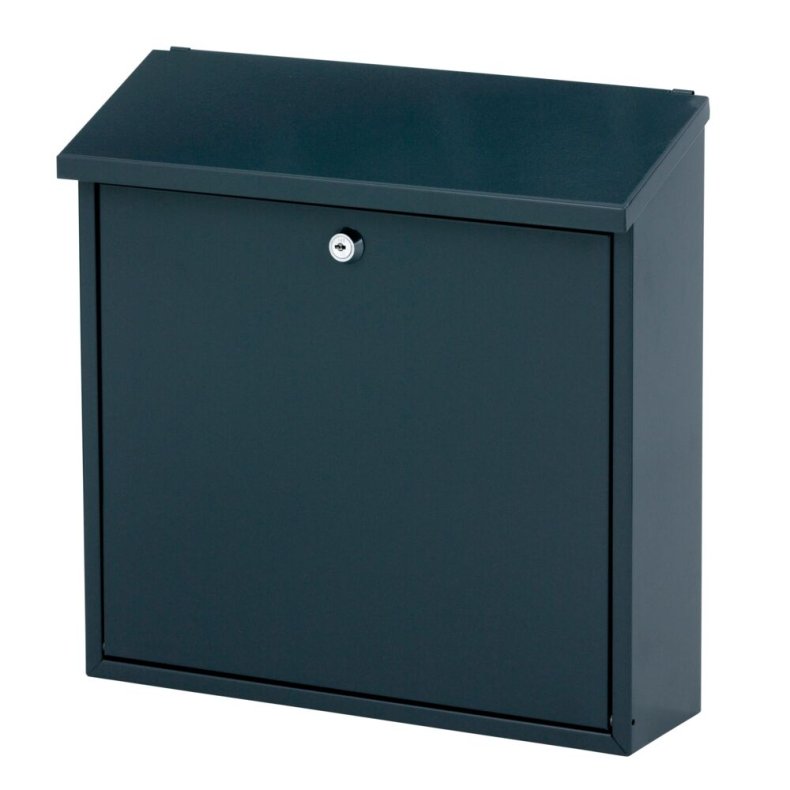Postkasse, Malagan, 11,5x37x37cm, antracit, pulverlakeret st�l *Denne vare tages ikke retur*