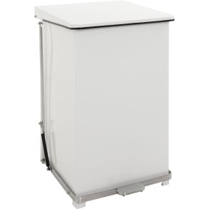 Pedalspand, V-Part, hvid, pulverlakeret st�l, 152 l, s�kkeholder, soft close, ildd�mpende, fingeraftryksfri *Denne vare tages ikke retur*